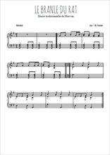 Téléchargez l'arrangement pour piano de la partition de Le branle du rat en PDF